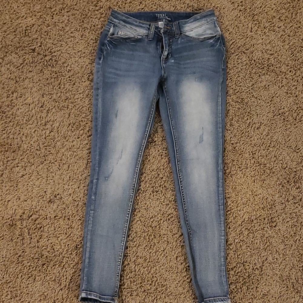 Lightly Distressed Skinny Jeans